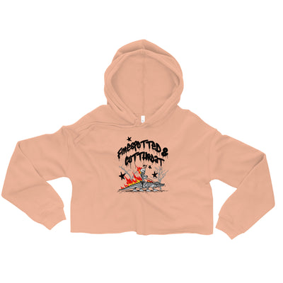 by any means crop hoodie
